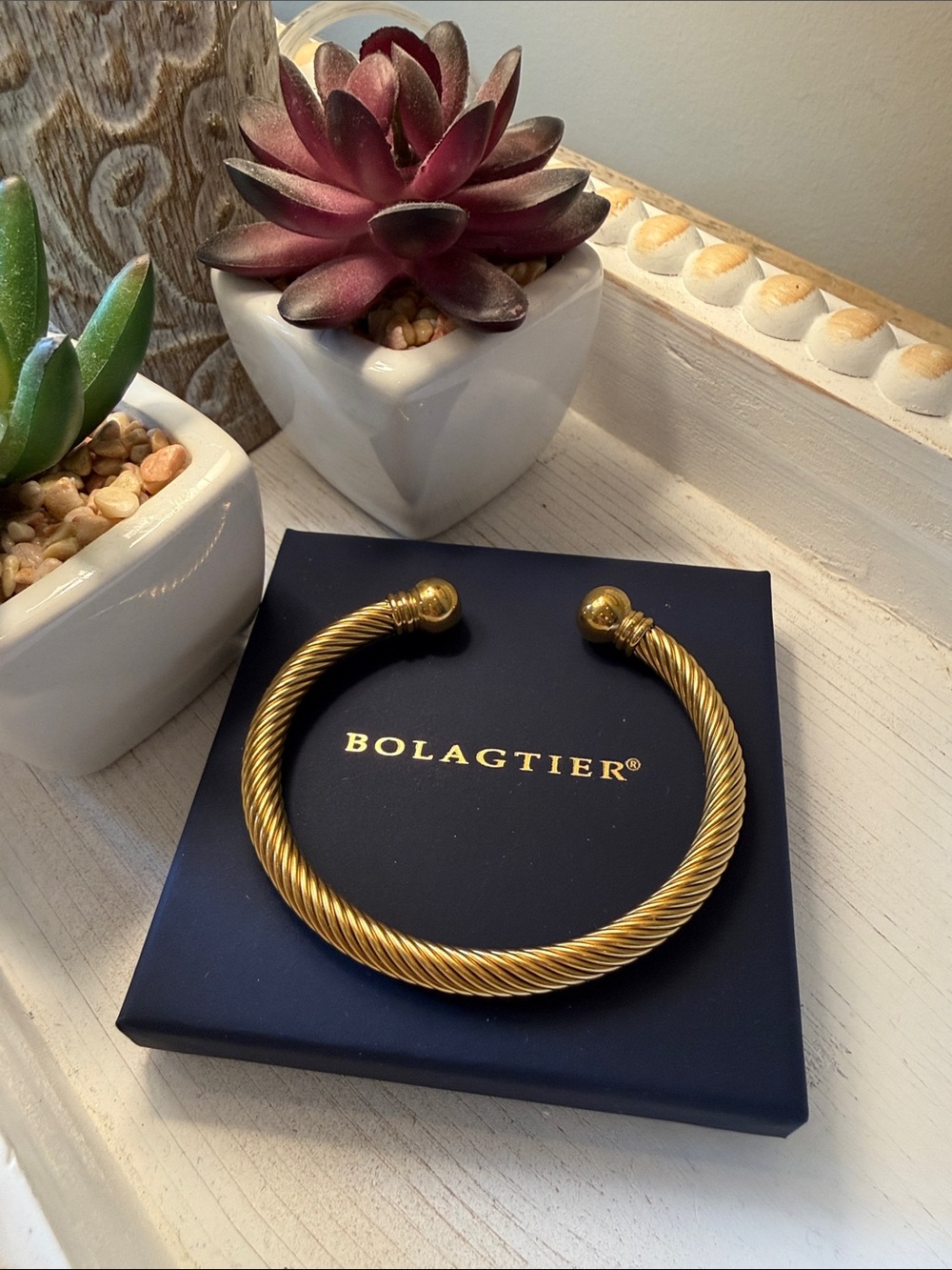 ⭐️ Bolagtier Stainless Steel Twisted Cable Wire Open Cuff Bangle Bracelet